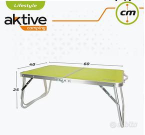 Tavolo campeggio Aktive 60x40x25 cm in alluminio