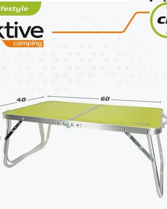 Tavolo campeggio Aktive 60x40x25 cm in alluminio