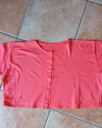 Top rosa in cotone 