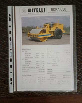BITELLI. - Brochure in inglese BORA C80