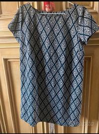 Vestito Zara blù e oro