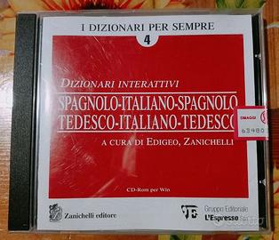 CDRom Dizionari Spagnolo Italiano Tedesco Italiano