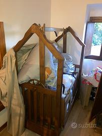 Culla Artigianale Legno Pregiato A Mano