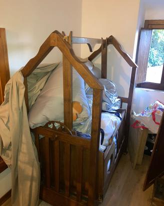 Culla Artigianale Legno Pregiato A Mano