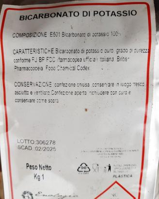 Bicarbonato di potassio 7.5 kg