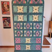 Cassettiera Etnica in legno di Cocco