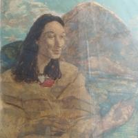 A.Mazzotta "La montagna nel lago"  Olio su tela 