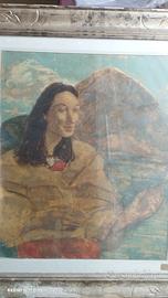 A.Mazzotta "La montagna nel lago"  Olio su tela 