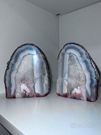 Coppia di Geodi di Agata Naturale peso  1,684kg