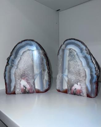Coppia di Geodi di Agata Naturale peso  1,684kg