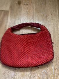 Borsa in pelle donna rossa di Bottega Veneta