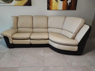 Divano 4 posti  in pelle + relax (Max Relax)