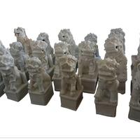 lotto 19 statuette cani di foo (blanc de chine di 