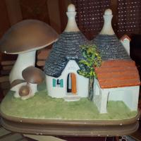 Soprammobile in gesso trulli di Alberobello 3,5 kg