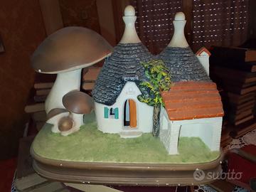 Soprammobile in gesso trulli di Alberobello 3,5 kg