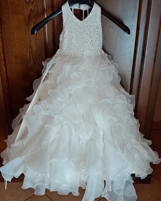 Vestito damigella matrimonio 4-6 anni.