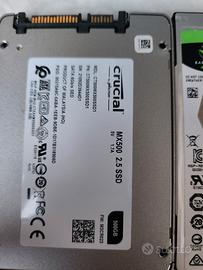 ssd 500gb crucial + 1tb hdd 