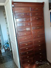 Cassettiera - classificatore antico in noce