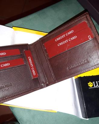 Portafoglio da uomo in pelle marrone  Lumberjack