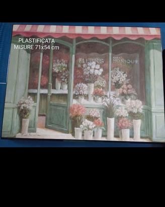 Quadro plastificato “Fiorista Parigina” 71x54 cm –
