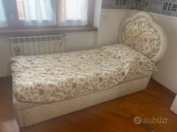 Letto singolo imbottito con secondo letto