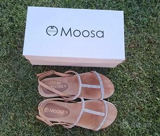 Sandali donna argentati Numero 37 Marca MOOSA