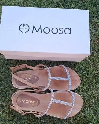 Sandali donna argentati Numero 37 Marca MOOSA