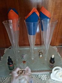 bicchieri+ vassoio in argento+tappeto persiano+taz