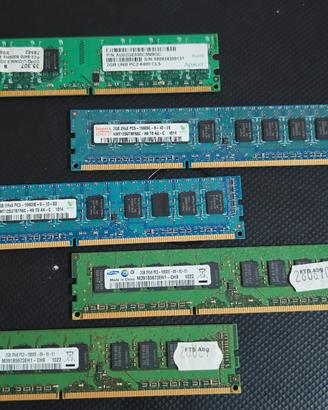 10Gb RAM DDR3 2x8Gb 2Gb X 5 