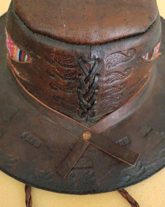 CAPPELLO PERUVIANO DA CAVALIERE IN PELLE