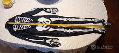 Tuta costume scheletro fantasma Halloween