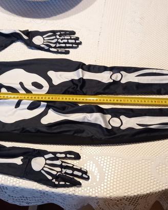 Tuta costume scheletro fantasma Halloween