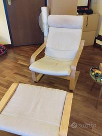 Poltrona Ikea e poggiapiedi