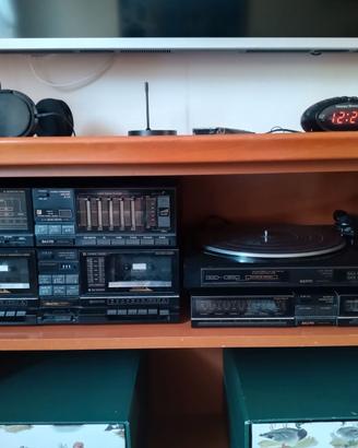 Impianto Hi-Fi Vintage SANYO completo giradischi