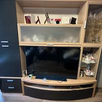 Mobile soggiorno rovere chiaro e nero