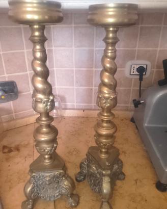  candelabri ottone