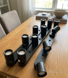 3 faretti neri moderni 