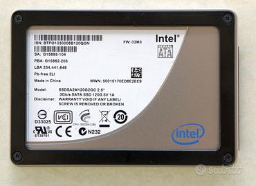 SSD Intel X25 - 120 GB