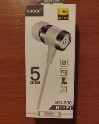 Auricolari Suoge bianchi alta definizione 