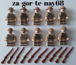 Soldati inglesi ww2 Fanteria compatibili Lego 