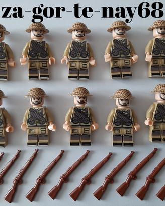 Soldati inglesi ww2 Fanteria compatibili Lego 