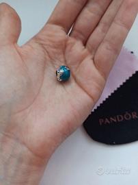Charm Pandora Pesce e Onde dell'Oceano Sfavillante