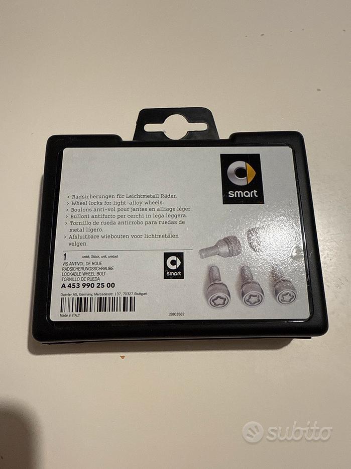Kit Bulloni Antifurto Per Cerchi In Acciaio - Compatibile Con Smart Fortwo/Forfour Dal 01/2015, Resistenza 400Nm