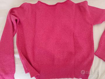 Maglia fucsia brillantinata xs