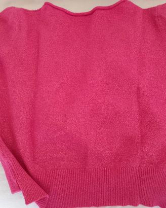 Maglia fucsia brillantinata xs