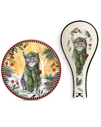 Set Sottopentola e Poggiamestolo Natale Gatto EGAN