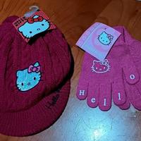 Cappello e Guanti Hello Kitty Bambina "Nuovo"
