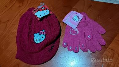 Cappello e Guanti Hello Kitty Bambina "Nuovo"