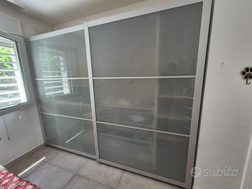 Ante scorrevoli vetro/alluminio ikea 300 cm