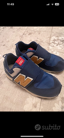 Scarpe bambino New Balance mis. 27.5 blu camoscio